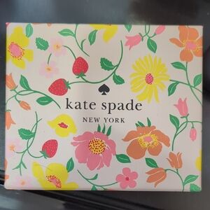 Kate Spade Pink Card Holder In A Multicolor Floral Box